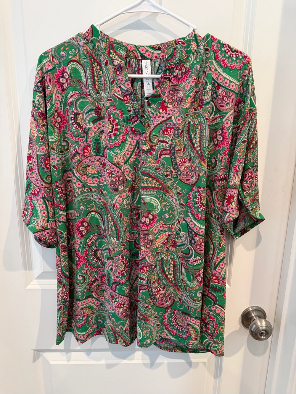 NWT Dear Scarlett Blouse Size Small (see measurements oversized)